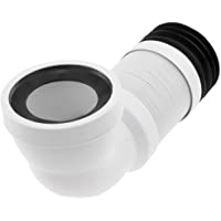 PrimeMatik - Manguito conexión Inodoro acodado 90° Extensible ∅ 105mm